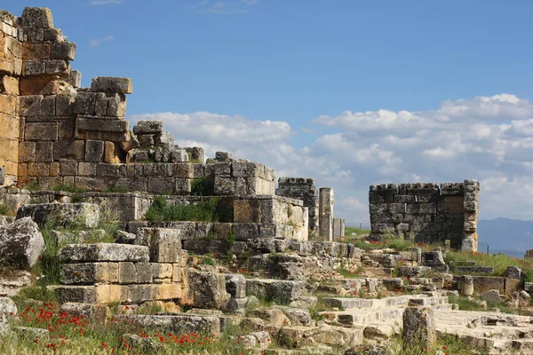 Pammukale Rozvaliny Starém Městě Hierapolis — Stock fotografie