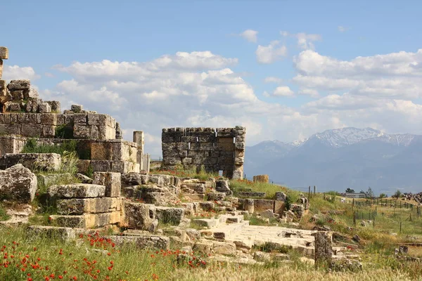 Pammukale Rozvaliny Starém Městě Hierapolis — Stock fotografie