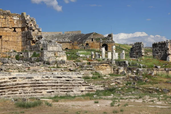 Pammukale Rozvaliny Starém Městě Hierapolis — Stock fotografie