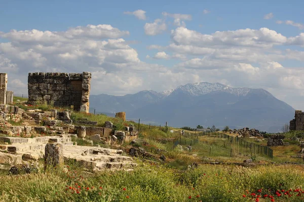 Pammukale Rozvaliny Starém Městě Hierapolis — Stock fotografie