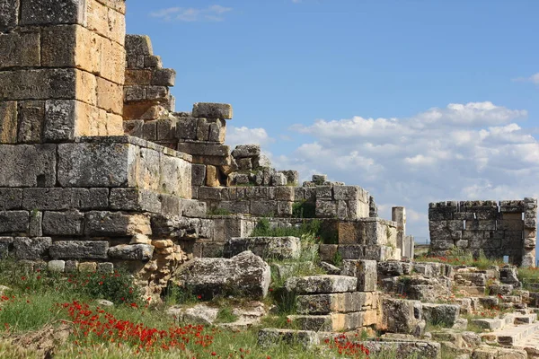 Pammukale Rozvaliny Starém Městě Hierapolis — Stock fotografie