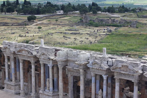 Antiguo Anfiteatro Romano Las Ruinas Hierápolis Pammukale — Foto de Stock