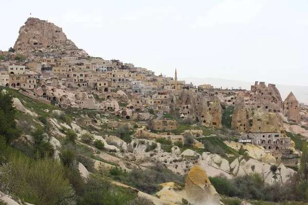 Capadocia Turquía Valle Palomas Antigua Fortaleza Uchisar — Foto de Stock