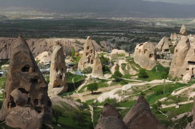 Kapadokya, Türkiye. Antik kale Uchisar.