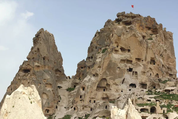 Kappadokien Turkiet Gamla Fästningen Uchisar — Stockfoto