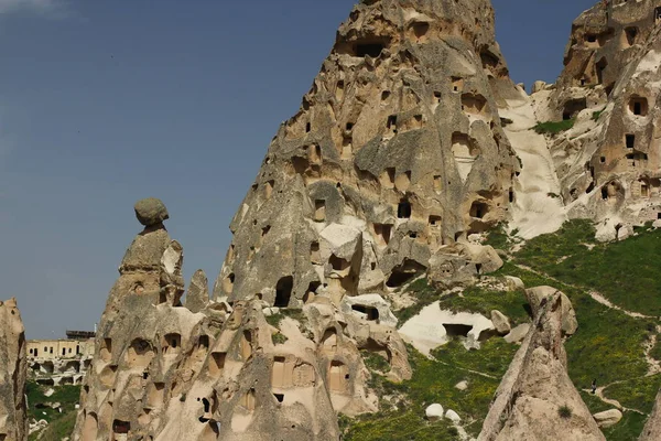 Capadocia Turquía Antigua Fortaleza Uchisar — Foto de Stock