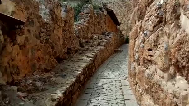 Torre Roja Alanya Kizil Kule Parte Del Castillo Alanya Kalesi — Vídeo de stock