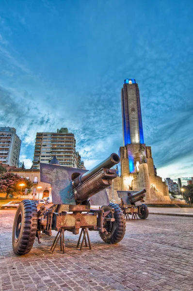 Sunset Monumento Bandera Terletak Kota Rosario — Stok Foto