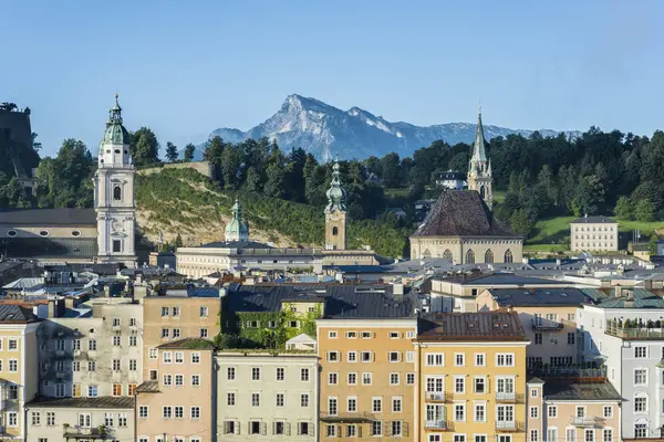 Vista Geral Salzburgo Vista Ponto Vista Kapuzinerberg Áustria — Fotografia de Stock