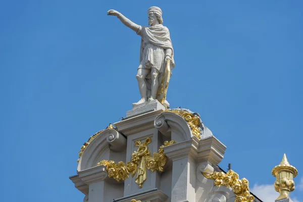 Zengin Guildhalls Çevreleyen Grand Place Veya Grote Markt Merkezi Kare — Stok fotoğraf