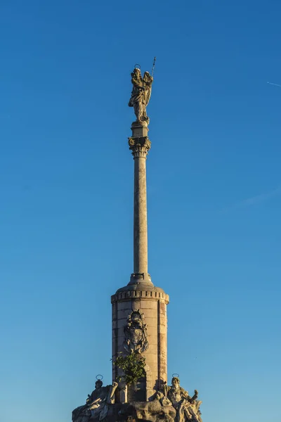 Statue Saint Raphaël Triomphe Cordoue Andalousie Espagne — Photo