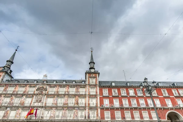 Plaza Mayor Habsburg Döneminde Inşa Edilmiş 237 Balkon Meydanı Madrid — Stok fotoğraf