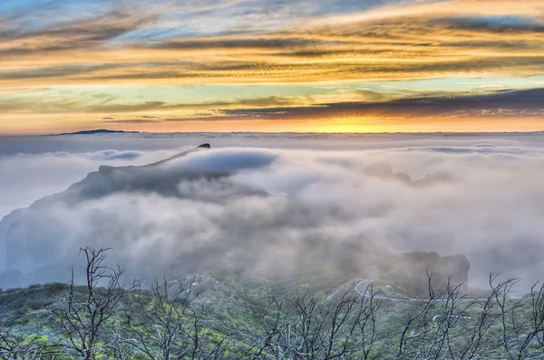 Sunset Cherfe Panoramic Lookout Located Tenerife Island — Stock Photo, Image