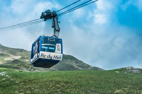 Cableway Pic Midi Bigorre Hautes Pyrenees France — Stock Photo, Image