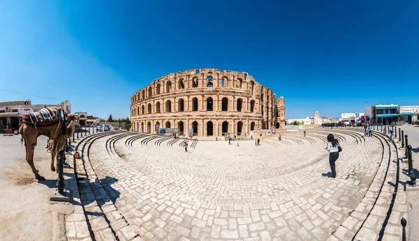 Djem Mars 2017 Amphithéâtre Jem Amphithéâtre Ovale Dans Ville Djem — Photo