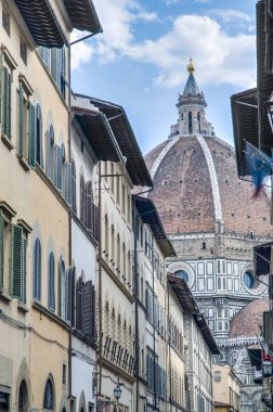 kubbe basilica di santa Maria del fiore (basilica of saint mary çiçek), ana kilise Floransa, İtalya