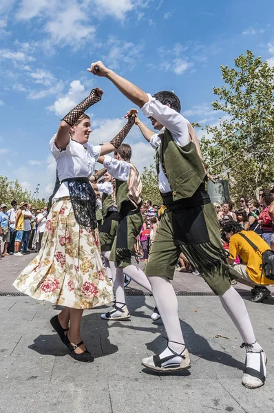 Vilafranca Del Penedes Espagne Août Ballon Pla Danse Sur Cercavila — Photo