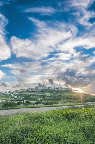 Katedra Świętego Pawła Zaprojektowany Przez Architekta Lorenzo Gafa Mdina Malta — Zdjęcie stockowe