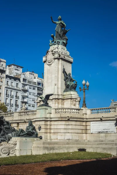 Okręg Wyborczy Plaza Plaza Congreso Parku Miejskiego Obliczu Argentyński Kongresu — Zdjęcie stockowe