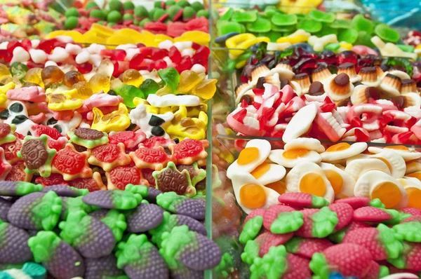 Candy Stand Boqueria Market Barcelona Spain — Stock Photo, Image