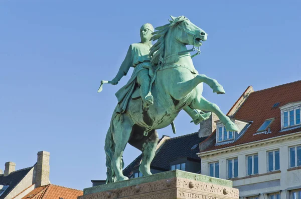 Equestrian Statue Archbishop Absalon Founder Copenhagen Denmark — Stock Photo, Image