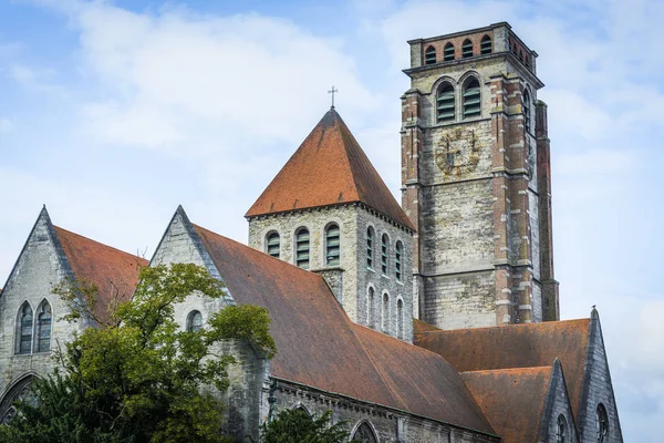 Fasada Kościoła Saint Brise Tournai Belgia — Zdjęcie stockowe