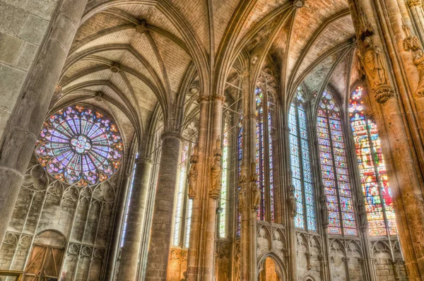 Interior Nazaire Catedral Celse Localizado Carcassonne França — Fotografia de Stock