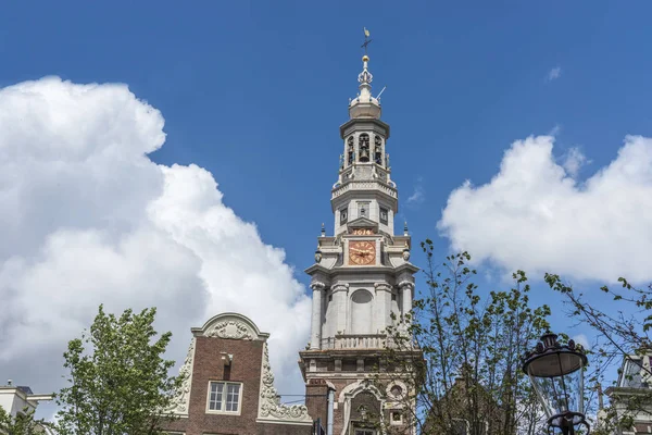 Zuiderkerk Kościół Południowy Xvii Wieczny Kościół Protestancki Nieuwmarkt Amsterdamie Holandia — Zdjęcie stockowe