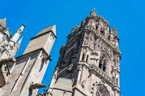 Kathedrale Aus Rotem Sandstein Cathedrale Notre Dame Rodez Aveyron Departement — Stockfoto