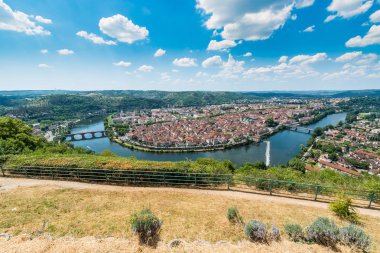 Cahors as seen from Mont Saint Cyr in Lot, Midi-Pyrenees, France. clipart