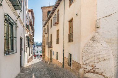 Albaicin çeyrek sokaklarda Granada, Endülüs, İspanya