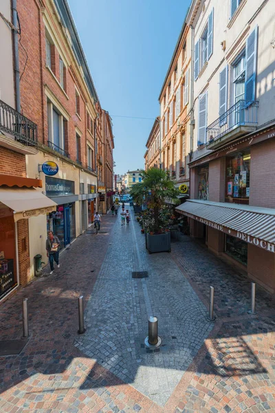 Montauban France June 2015 Rue Resistance Street Montauban Tarn Garonne — Zdjęcie stockowe