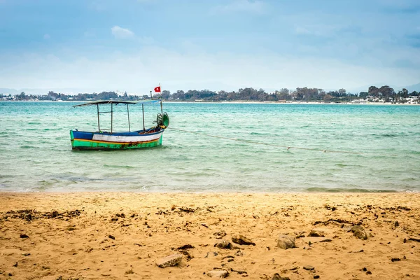 Spiaggia Hammamet Prima Destinazione Turistica Della Tunisia Situato Sul Golfo — Foto Stock