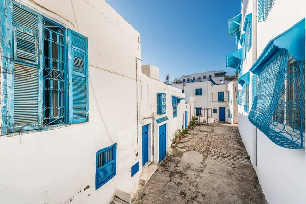 Sidi Bou Said Una Ciudad Norte Túnez Situado Unos Capital —  Fotos de Stock