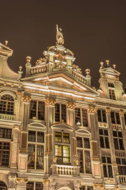 GuildHalls tarihinde grand place, brussels, Belçika.