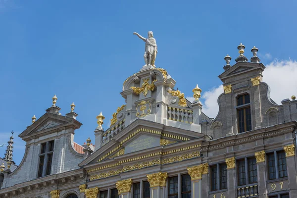 Guildhalls na Grand Place w Brukseli w Belgii. — Zdjęcie stockowe