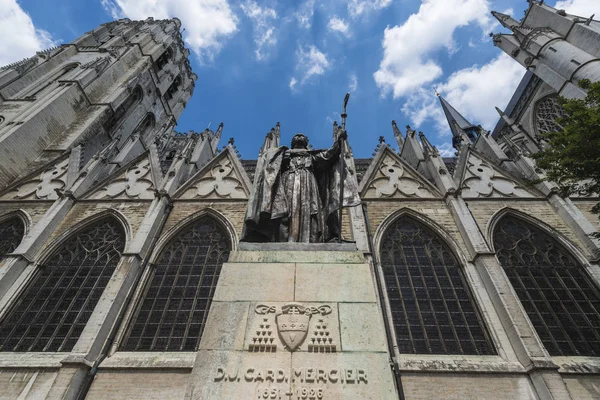 San Miguel y Santa Gúdula en Bruselas, Bélgica . — Foto de Stock