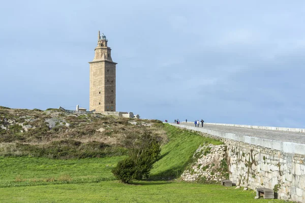 Herkulova věž a coruna, Galicie, Španělsko. — Stock fotografie