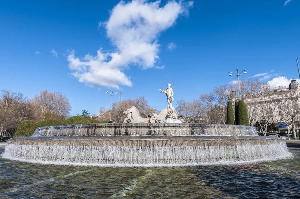 Fontana di Nettuno a Madrid, Spagna. — Foto Stock