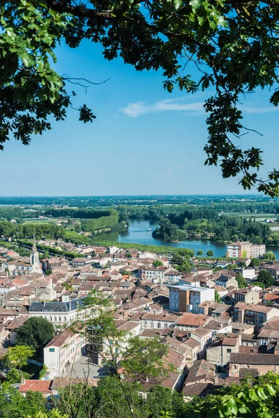 Moissac, как видно из Lady of Calvary, France — стоковое фото