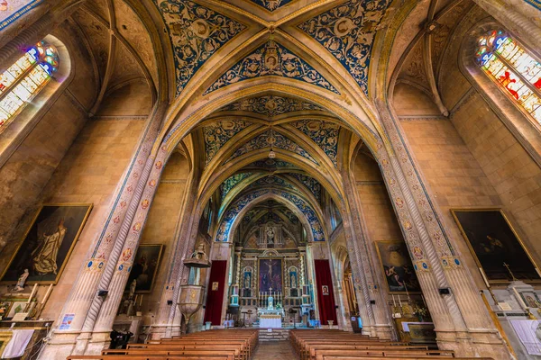 Saint Michel templom, Cordes-sur-Ciel, Franciaország. — Stock Fotó