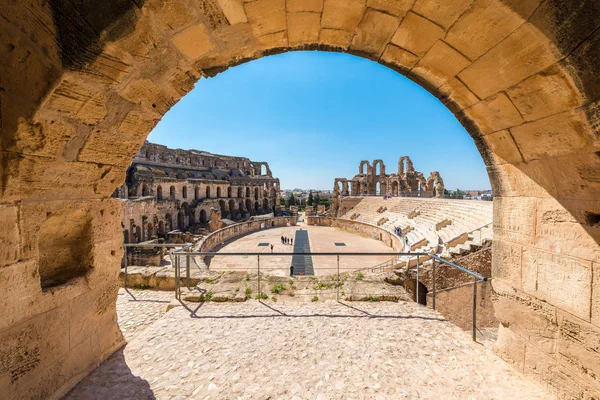 Amfiteatern i El Jem i Tunisien — Stockfoto