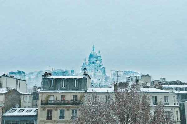 Sacre Coeur Bazilikası Paris — Stok fotoğraf