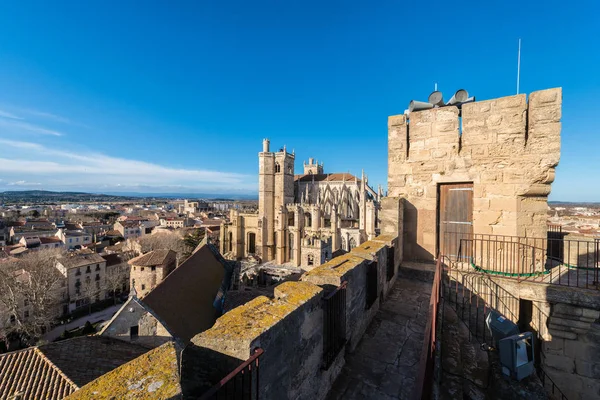 Narbonne gezien vanaf de Gilles Aycelin Dungeon, Frankrijk — Stockfoto