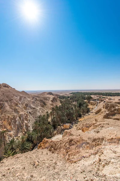 Chebika Oasis i Tozeur, Tunisia — Stockfoto