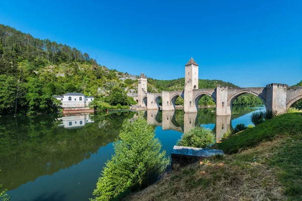 Pont Valentre w Cahors, Francja. — Zdjęcie stockowe