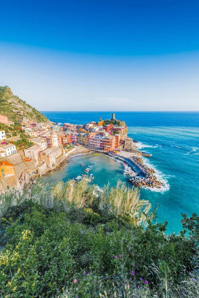 Vernazza in cinque terre, ligurien, italien. — Stockfoto