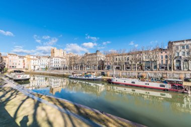 Narbonne, Fransa 'da Kanal de la Robine