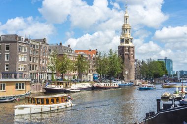 Montelbaanstoren Kulesi Amsterdam, Hollanda.