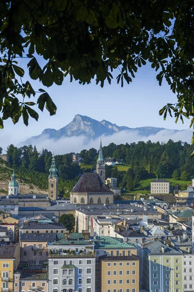 Salzburg überblick aus kapuzinerberg-sicht, österreich — Stockfoto